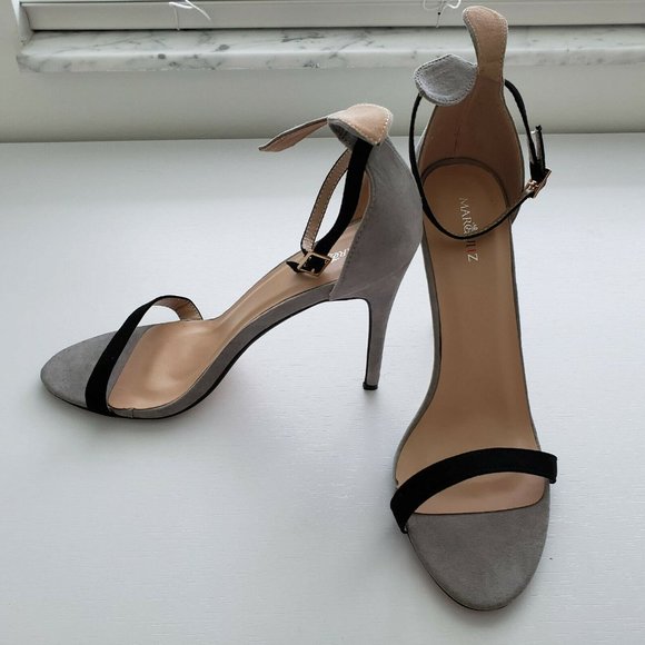 Marquiiz Shoes - Marquiiz Grey Petal High Heel Stiletto Shoes